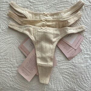 Christy Dawn Molly Thong Cream Panties Set